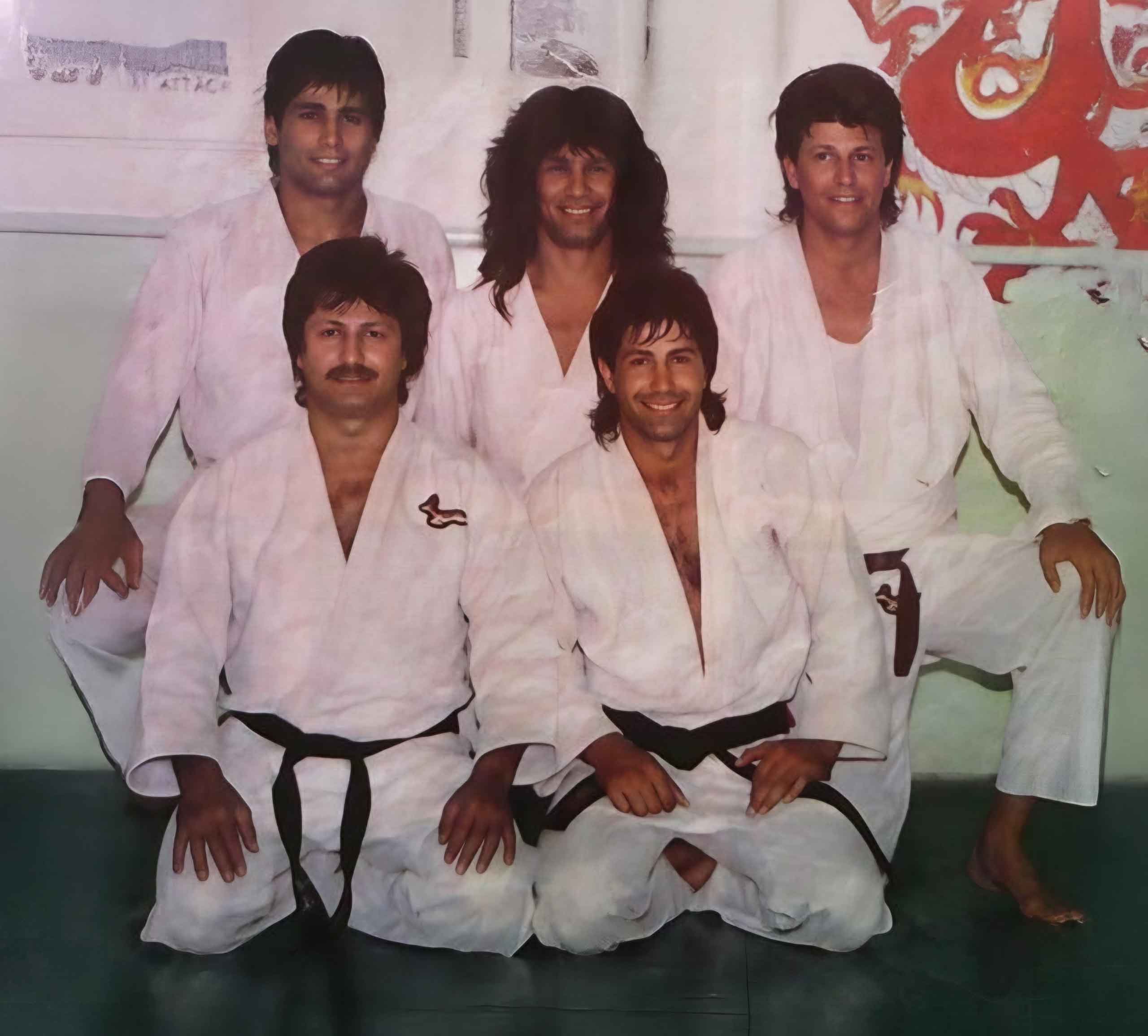 The Stevenson brothers, with Sensei Alfie at bottom right.